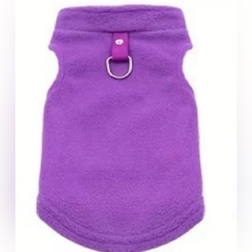 Dog Fleece Sweater Purple Medium